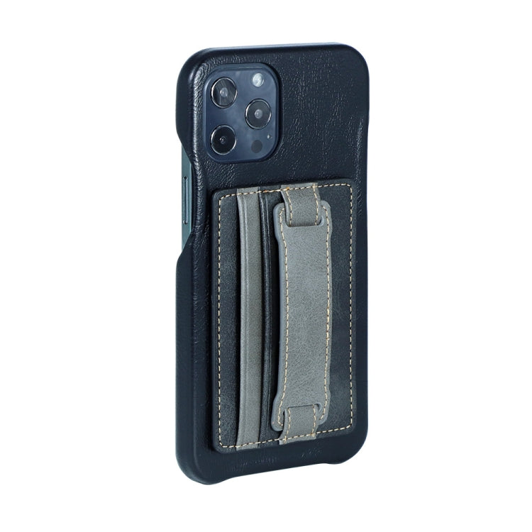 2 PCS Leather Phone Card Sleeve Back Sticker Wrist Pull Strap Holder, Card Sleeve Black, Card Sleeve Brown, Card Sleeve Blue, Card Sleeve Red