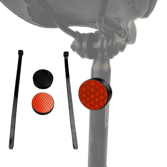 Mountain Bike Reflector Tail Light Anti-theft Tracking Locator Hidden Bracket For AirTag, Reflector Red, Reflector White