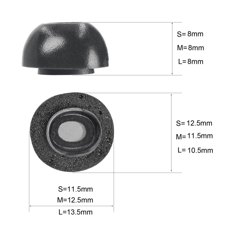 2 PCS Earbuds Memory Foam Ear Caps For TWS Airpods Pro,Size:, Large Black, Medium Black, Small Black, Large Gray, Medium Gray, Small Gray