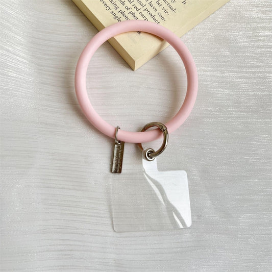 3 PCS Phone Case Silicone Bracelet Keychain Anti-fall Phone Lanyard with Patch