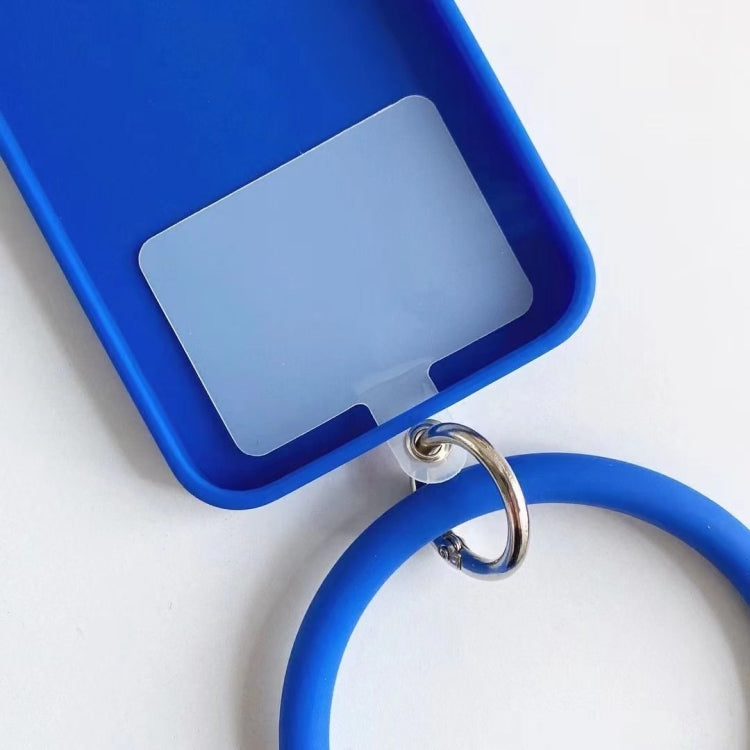 3 PCS Phone Case Silicone Bracelet Keychain Anti-fall Phone Lanyard with Patch