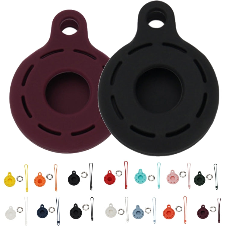 For Airtag Tracking Anti-Lost Locator Silicone Case, Mint Green, Pink, Black, Red, Yellow, Orange, Coffee, Dark Green, Denim Blue, Coral Color, Lime White, Transparent, Noon Blue, Luminous White, Luminous Orange, Luminous Pink, Luminous Yellow...