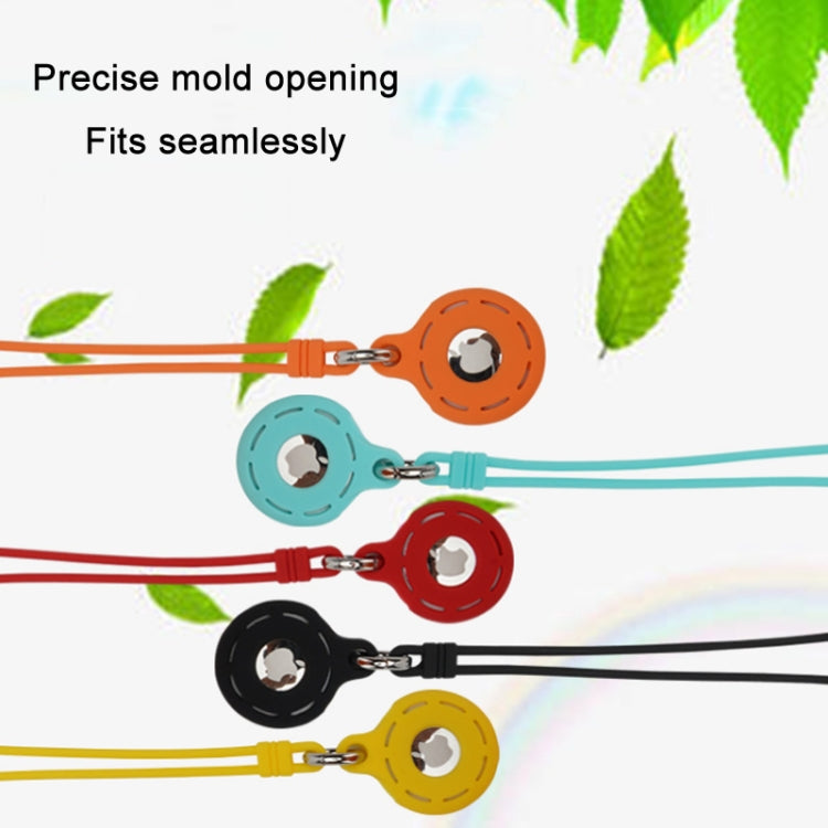 For Airtag Tracking Anti-Lost Locator Silicone Case, Mint Green, Pink, Black, Red, Yellow, Orange, Coffee, Dark Green, Denim Blue, Coral Color, Lime White, Transparent, Noon Blue, Luminous White, Luminous Orange, Luminous Pink, Luminous Yellow...