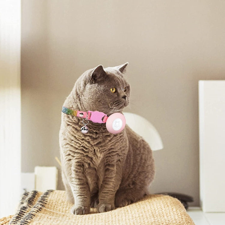 Rhinestone Pet Collar with Bell for Airtag Tracker Case, White Diamond Black, Color Diamond Pink, Color Diamond Black