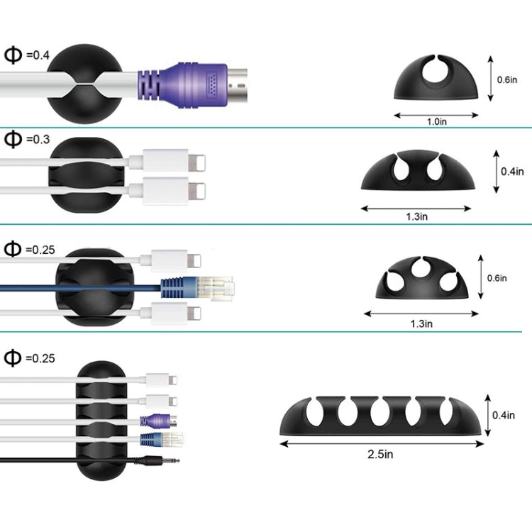 3 In 1 0.5m Kit Cord Management Organizer Kit Cable Sleeve With Zipper Cable Clip, 5 In 1, 3 In 1 0.5m Kit, 4pcs Zipper Ties, 3 In 1 5m Kit