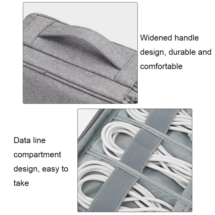 Baona Multifunctional Earphone Data Cable Digital Storage Bag, Spec:, Single-layer (Gray), Single-layer (Black), 2-layer (Gray), 2-layer (Black), Single-Layer Box (Gray), Single-Layer Box (Black), 2-layer Box (Gray), 2-layer Box (Black), XL (Gray)...