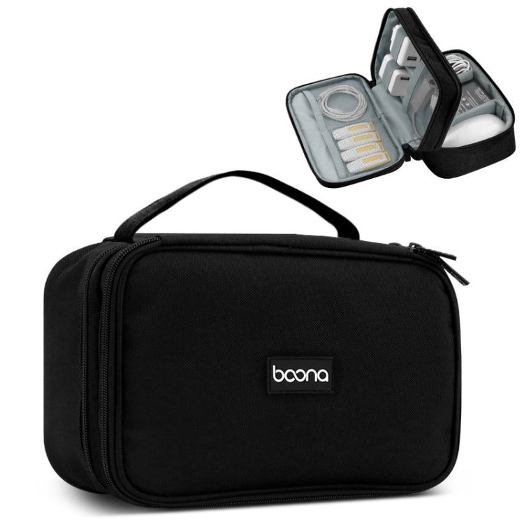 Baona Multifunctional Earphone Data Cable Digital Storage Bag, Spec:, Single-layer (Gray), Single-layer (Black), 2-layer (Gray), 2-layer (Black), Single-Layer Box (Gray), Single-Layer Box (Black), 2-layer Box (Gray), 2-layer Box (Black), XL (Gray)...