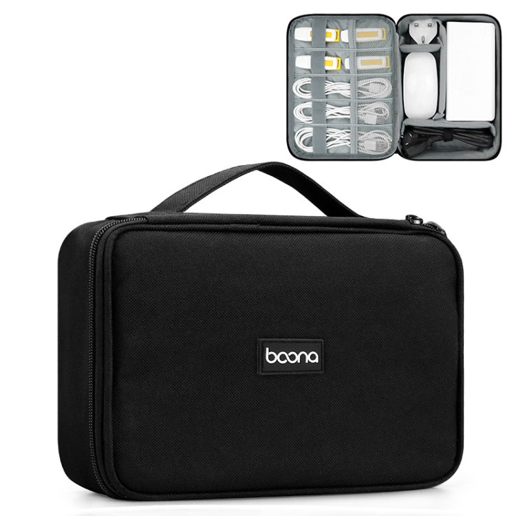 Baona Multifunctional Earphone Data Cable Digital Storage Bag, Spec:, Single-layer (Gray), Single-layer (Black), 2-layer (Gray), 2-layer (Black), Single-Layer Box (Gray), Single-Layer Box (Black), 2-layer Box (Gray), 2-layer Box (Black), XL (Gray)...