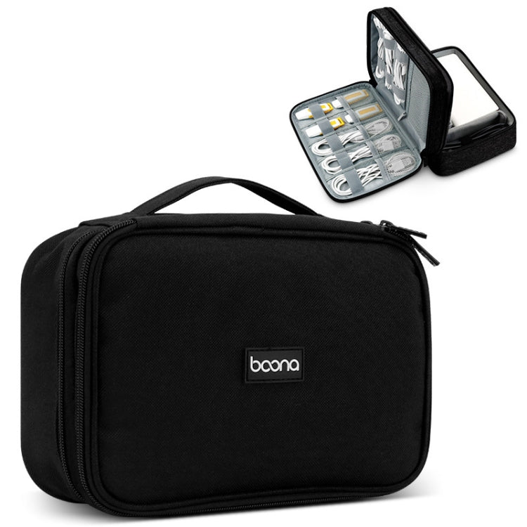 Baona Multifunctional Earphone Data Cable Digital Storage Bag, Spec:, Single-layer (Gray), Single-layer (Black), 2-layer (Gray), 2-layer (Black), Single-Layer Box (Gray), Single-Layer Box (Black), 2-layer Box (Gray), 2-layer Box (Black), XL (Gray)...