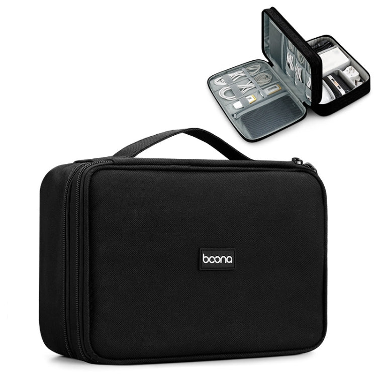 Baona Multifunctional Earphone Data Cable Digital Storage Bag, Spec:, Single-layer (Gray), Single-layer (Black), 2-layer (Gray), 2-layer (Black), Single-Layer Box (Gray), Single-Layer Box (Black), 2-layer Box (Gray), 2-layer Box (Black), XL (Gray)...