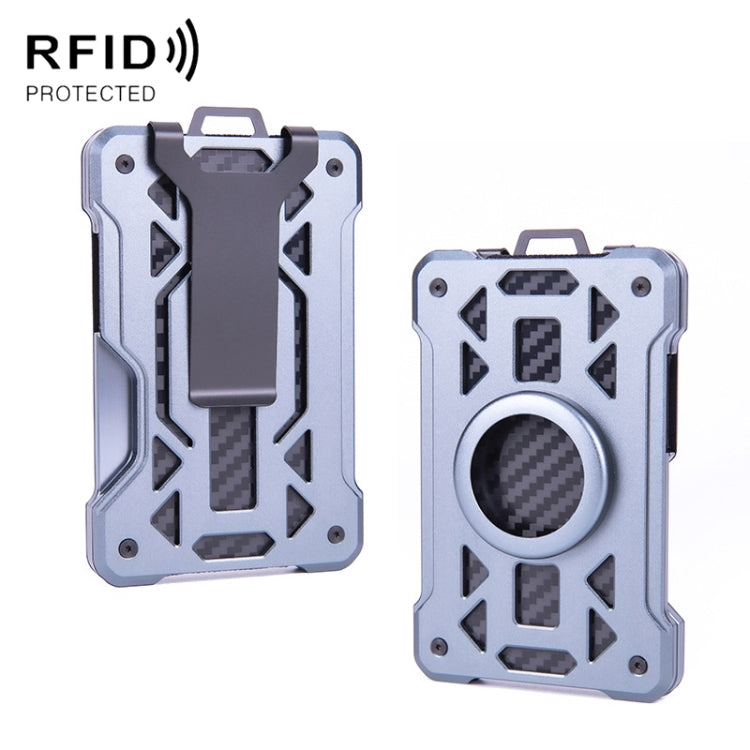 For AirTag Tracker Card Holder Metal Anti-Theft RFID Wallet, ak-4 B Silver, ak-4 B Blue, ak-4 B Gray, ak-4 A Black, ak-4 A Blue, ak-4 A Silver, ak-4 A Gray, ak-4 B Black