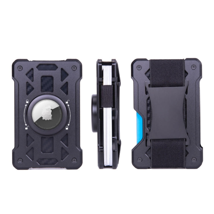 For AirTag Tracker Card Holder Metal Anti-Theft RFID Wallet, ak-4 B Silver, ak-4 B Blue, ak-4 B Gray, ak-4 A Black, ak-4 A Blue, ak-4 A Silver, ak-4 A Gray, ak-4 B Black