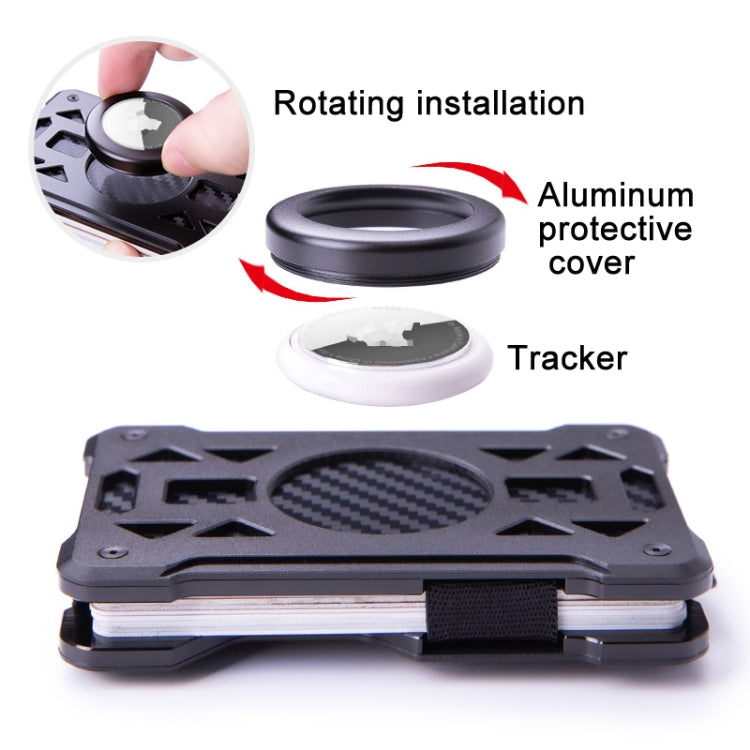 For AirTag Tracker Card Holder Metal Anti-Theft RFID Wallet, ak-4 B Silver, ak-4 B Blue, ak-4 B Gray, ak-4 A Black, ak-4 A Blue, ak-4 A Silver, ak-4 A Gray, ak-4 B Black