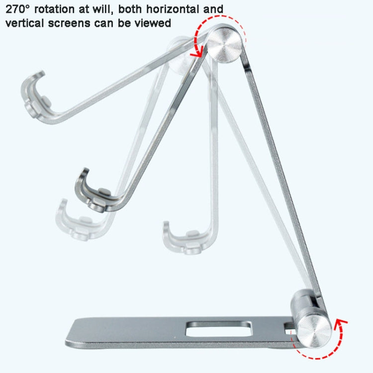 Z10A Aluminum Alloy Double Folding Mobile Phone Holder Desktop Tablet Lazy Holder