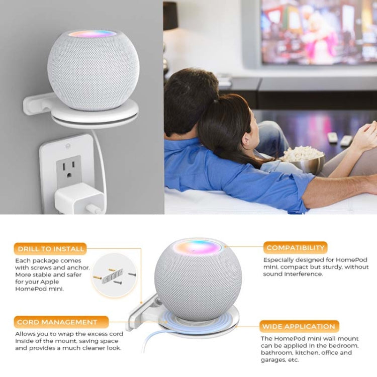 For Apple HomePod Mini AhaStyle PT149 Smart Speaker Stand, AhaStyle PT149(Black), AhaStyle PT149(White)