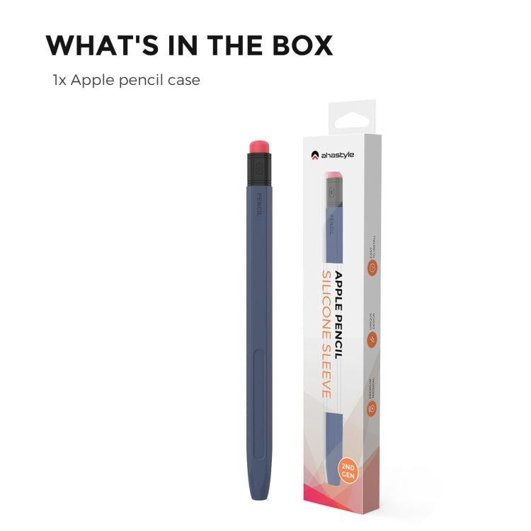 AhaStyle PT180-2 Silicone Protective Case Anti-Slip And Anti-Drop Capacitive Pen Case, For Apple Pencil 2, For Apple Pencil 1