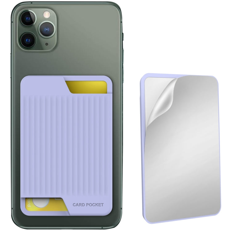 AhaStyle PT169 Mobile Phone Silicone Back Card Case Bus Card Bank Card Convenient Organizer, PT169 (Purple), PT169 (Pink), PT169 (Black), PT169 (Green)