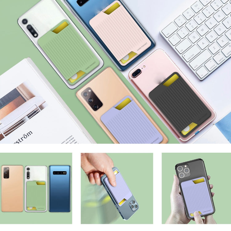AhaStyle PT169 Mobile Phone Silicone Back Card Case Bus Card Bank Card Convenient Organizer, PT169 (Purple), PT169 (Pink), PT169 (Black), PT169 (Green)
