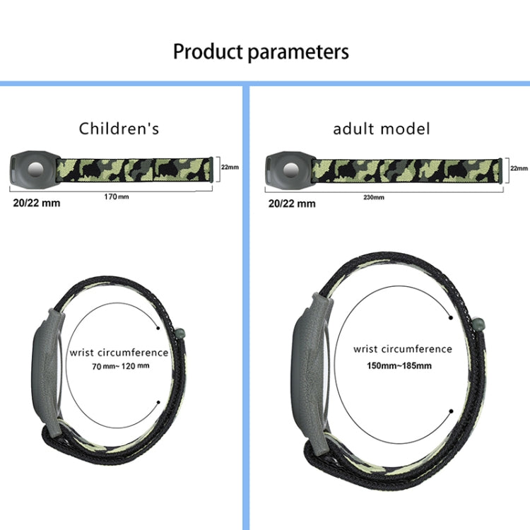 For AirTag Anti-Lost Device Case Locator Nylon Loop Watch Strap Wrist Strap
