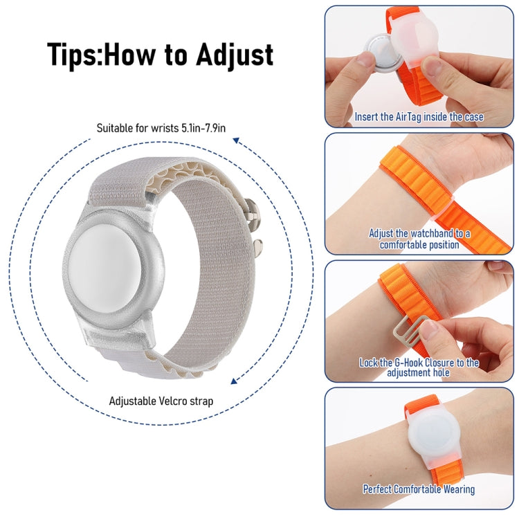 For Airtag Nylon Strap Wristband Anti-lost Tracker Protective Case
