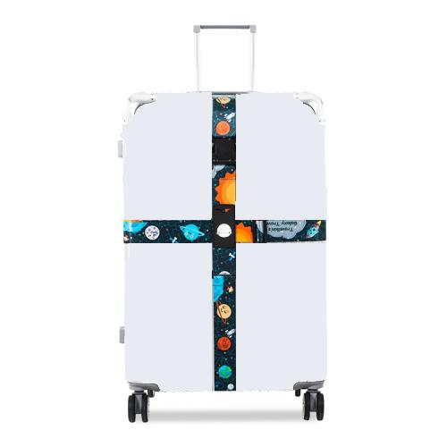 Elastic Luggage Cross Strap with TSA Lock – Colorful Travel Suitcase Belt