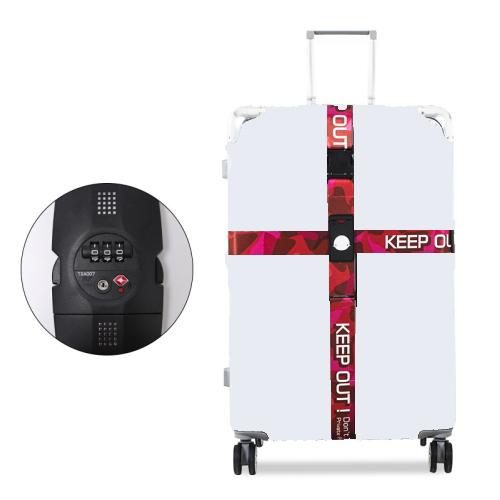 Elastic Luggage Cross Strap with TSA Lock – Colorful Travel Suitcase Belt