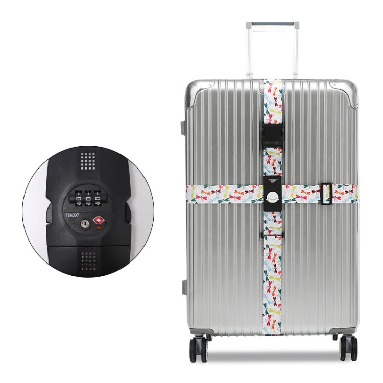 Elastic Luggage Cross Strap with TSA Lock – Colorful Travel Suitcase Belt