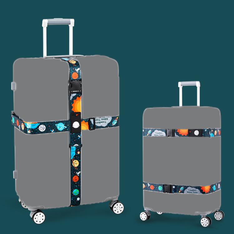 Elastic Luggage Cross Strap with TSA Lock – Colorful Travel Suitcase Belt