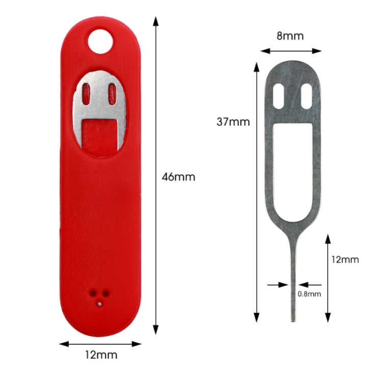 Eject Sim Card Tray Open Pins Needle Keychain Tool With Silicone Case
