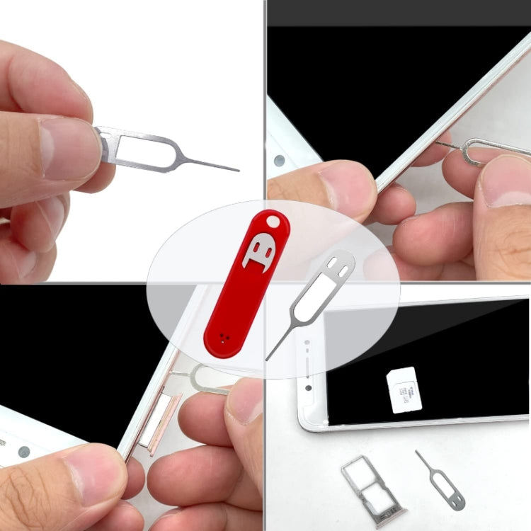 Eject Sim Card Tray Open Pins Needle Keychain Tool With Silicone Case