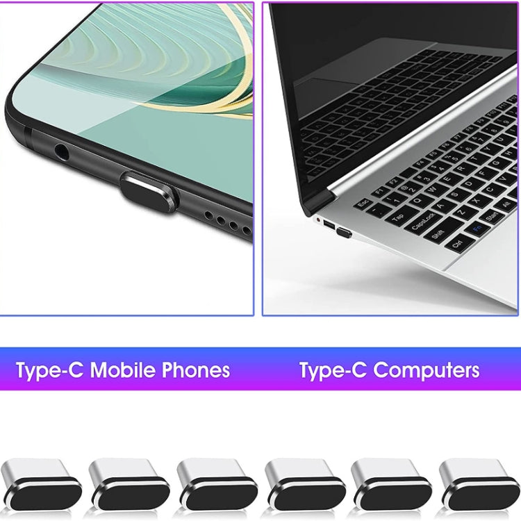 Type-C/USB-C Port Mobile Phone Charging Port Dust Plug Phone Protector Dust Cap, Type-C/USB-C (Black), Type-C/USB-C (Silver), Type-C/USB-C (Gold)