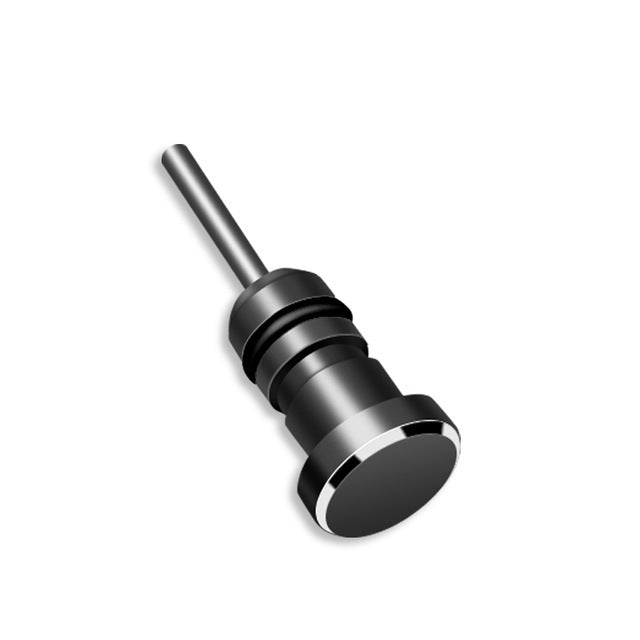 3.5mm Universal Metal Dust Plug Headset Plug Card Needle, 3.5mm (Black), 3.5mm (Gold), 3.5mm (Silver)