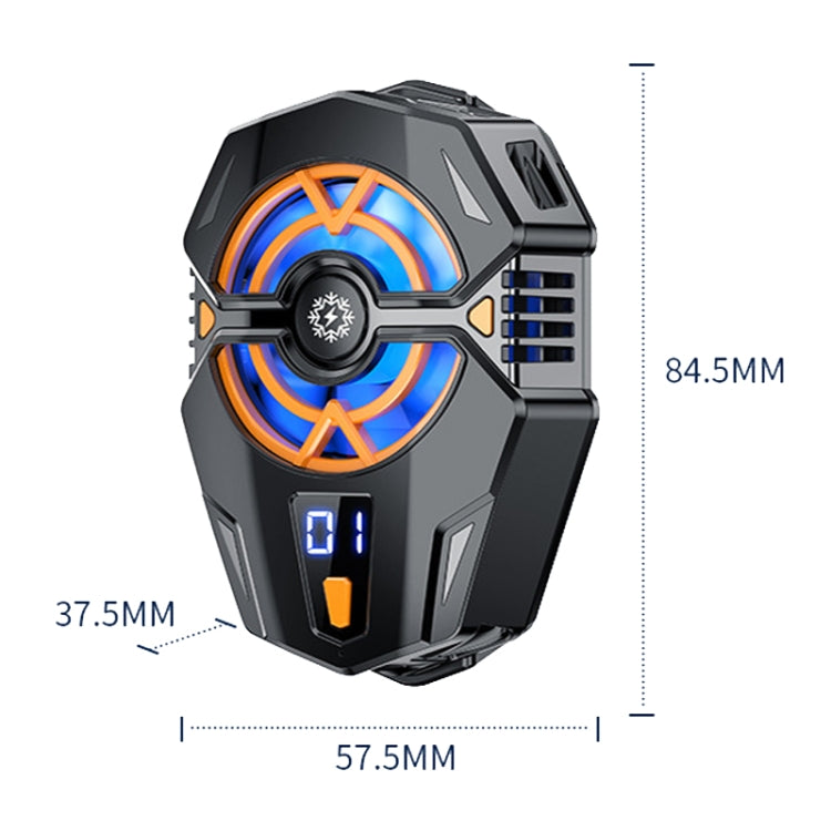 J20 Three-speed Adjustable Semiconductor Refrigeration Mobile Phone Radiator, Basic Model, Digital Display Model, Electroplated Model