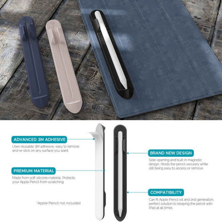 AhaStyle PT112 For Apple Pencil 1 / 2 Handwritten Pen Silicone Storage Groove Magnetic Silicone Pen Holder, PT112