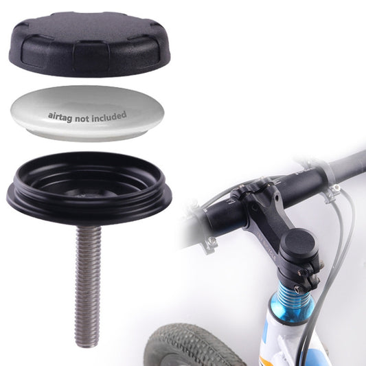 For AirTag Tracker Case Bicycle Hidden Headset Mount Anti-Theft Bike Locator Bracket Holder, Round, Beer Cover