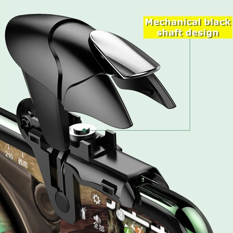 1pair CH5 Mobile Phone Trigger Mechanical Game Handle Contact High-sensitivity Aiming Key, Black, White, CH5 Blue
