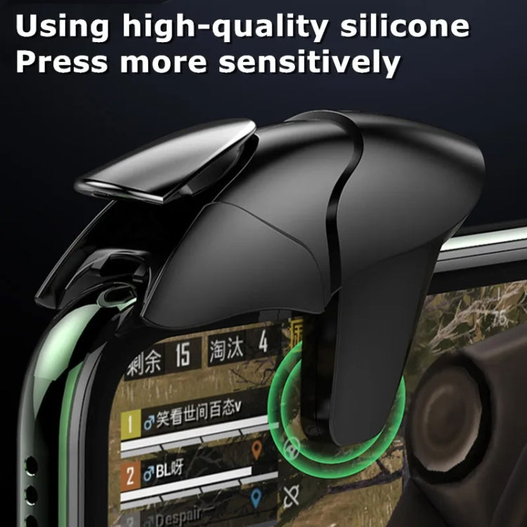 1pair CH5 Mobile Phone Trigger Mechanical Game Handle Contact High-sensitivity Aiming Key, Black, White, CH5 Blue