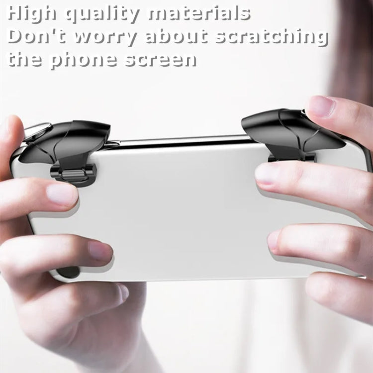 1pair CH5 Mobile Phone Trigger Mechanical Game Handle Contact High-sensitivity Aiming Key, Black, White, CH5 Blue