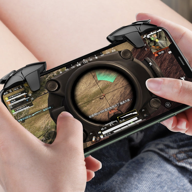1pair CH5 Mobile Phone Trigger Mechanical Game Handle Contact High-sensitivity Aiming Key, Black, White, CH5 Blue