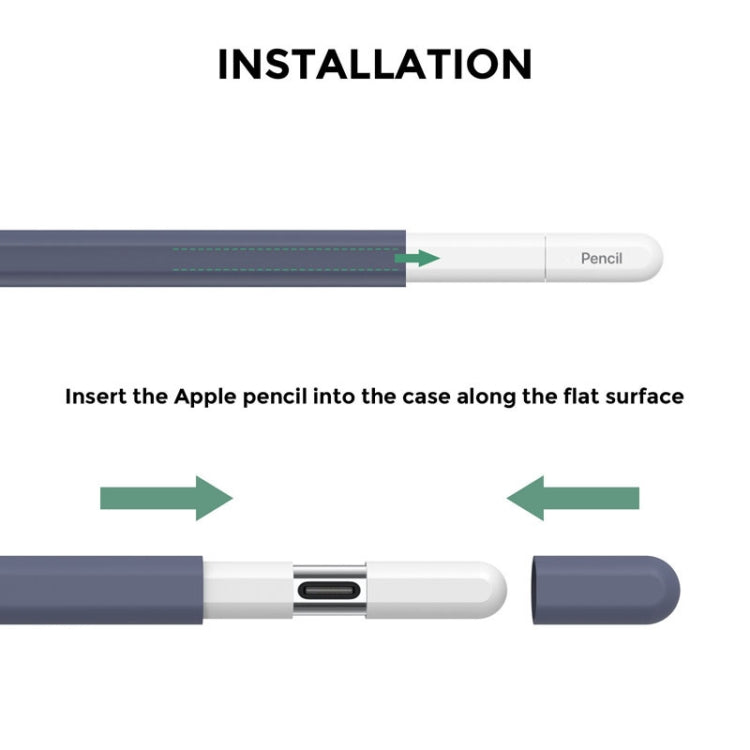 For Apple Pencil (USB-C) AhaStyle PT65-3 Silicone Same Color Protective Case