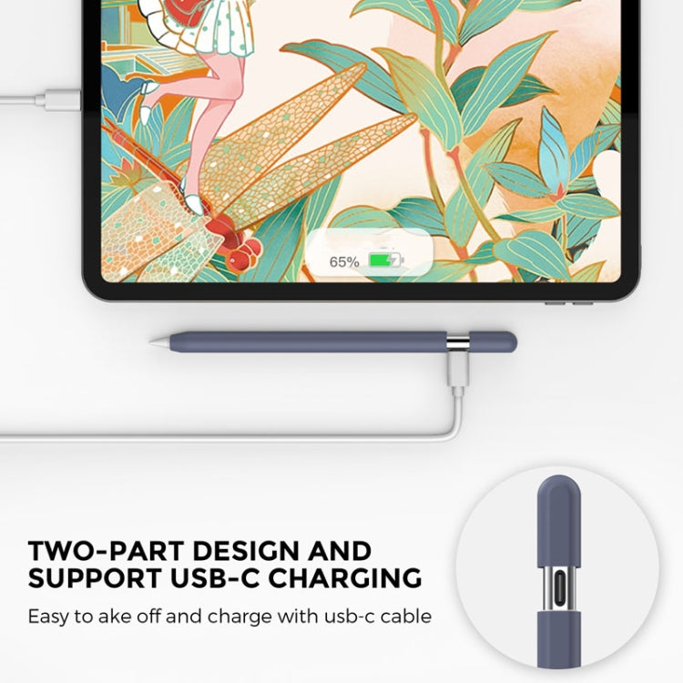 For Apple Pencil (USB-C) AhaStyle PT65-3 Silicone Same Color Protective Case