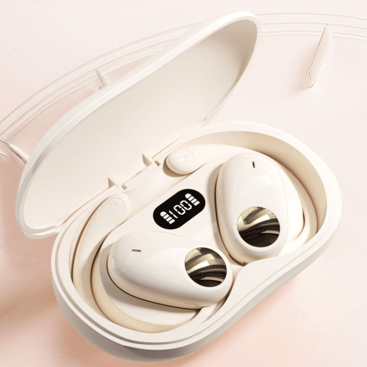 JS911 OWS Ear-mounted Dual-mic Call Noise Reduction LED Digital Display Bluetooth Earphones