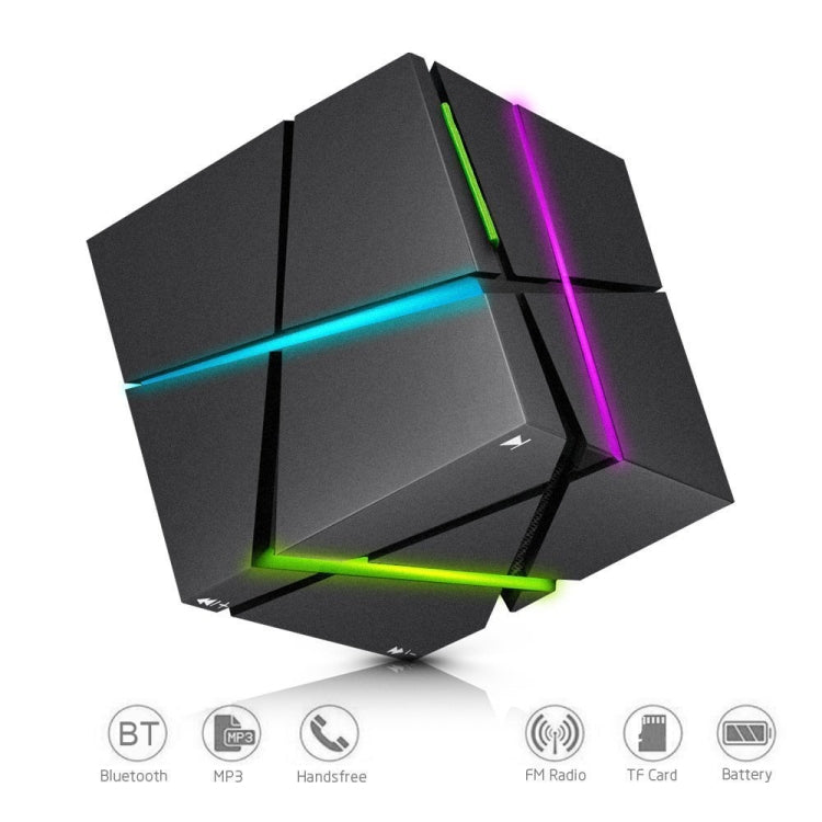 Qone Cube AI Smart Voice-Controlled Bluetooth Speaker RGB Light Mini Wireless Audio, AI Voice-Controlled (White), AI Voice-Controlled (Blue), AI Voice-Controlled (Pink), AI Voice-Controlled (Black)