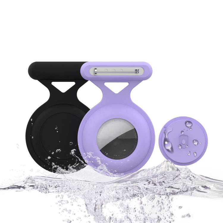 For AirTag Pin All Inclusive Life Waterproof Silicone Protective Case, Pin Black, Pin White, Pin Deep Blue