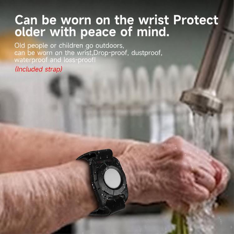 For Airtag Watch Band IP67 Grade Waterproof Case With Paste Bracelet