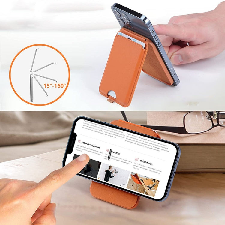For IPhone 15 / 14 / 13 Series MagSafe Wallet Card Holder With Adjustable Stand