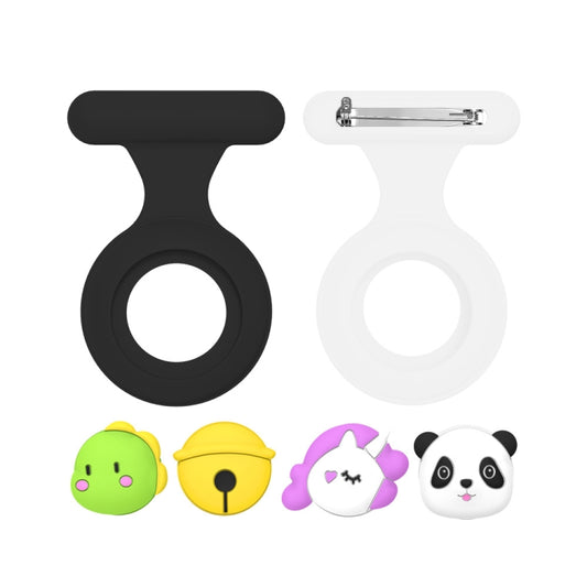For AirTag 2pcs Silicone Protective Case Kids Brooch Snap Cartoon Locator Case