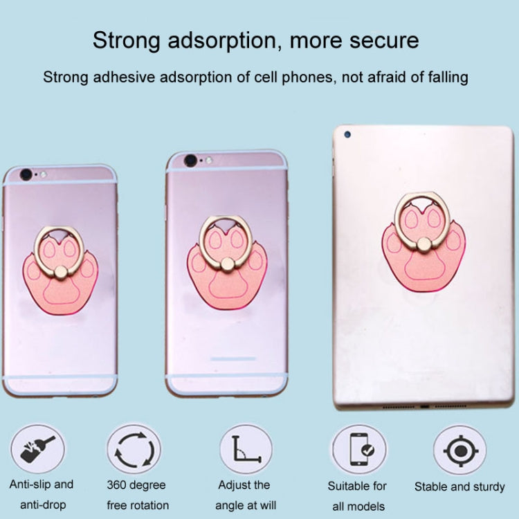 Multifunctional Metal Cartoon Cats Claw Cell Phone Ring Holder, Rose Red Edge Golden, Rose Red Edge Rose Golden, Rose Red Edge Silver, Silver Edge Golden, Silver Edge Rose Golden, Silver Edge Silver
