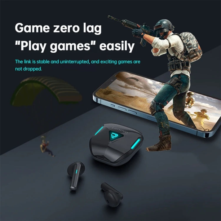 Lenovo TG132 Wireless Bluetooth 5.3 Earphones Sensorless Delay Ultra Long Life Sports Music Game Gaming