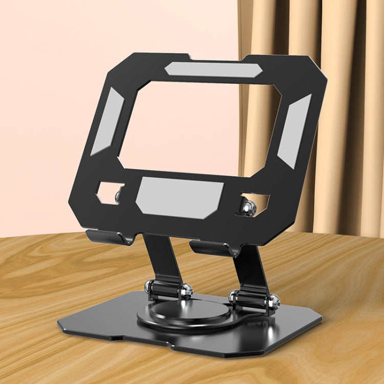 Metal Cooling Tablet Stand Rotatable Adjustable Base Support, JS-258 Silver, JS-258 Black
